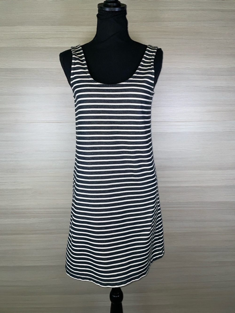 Madewell Striped Tank Black and cream Mini Dress Size XS